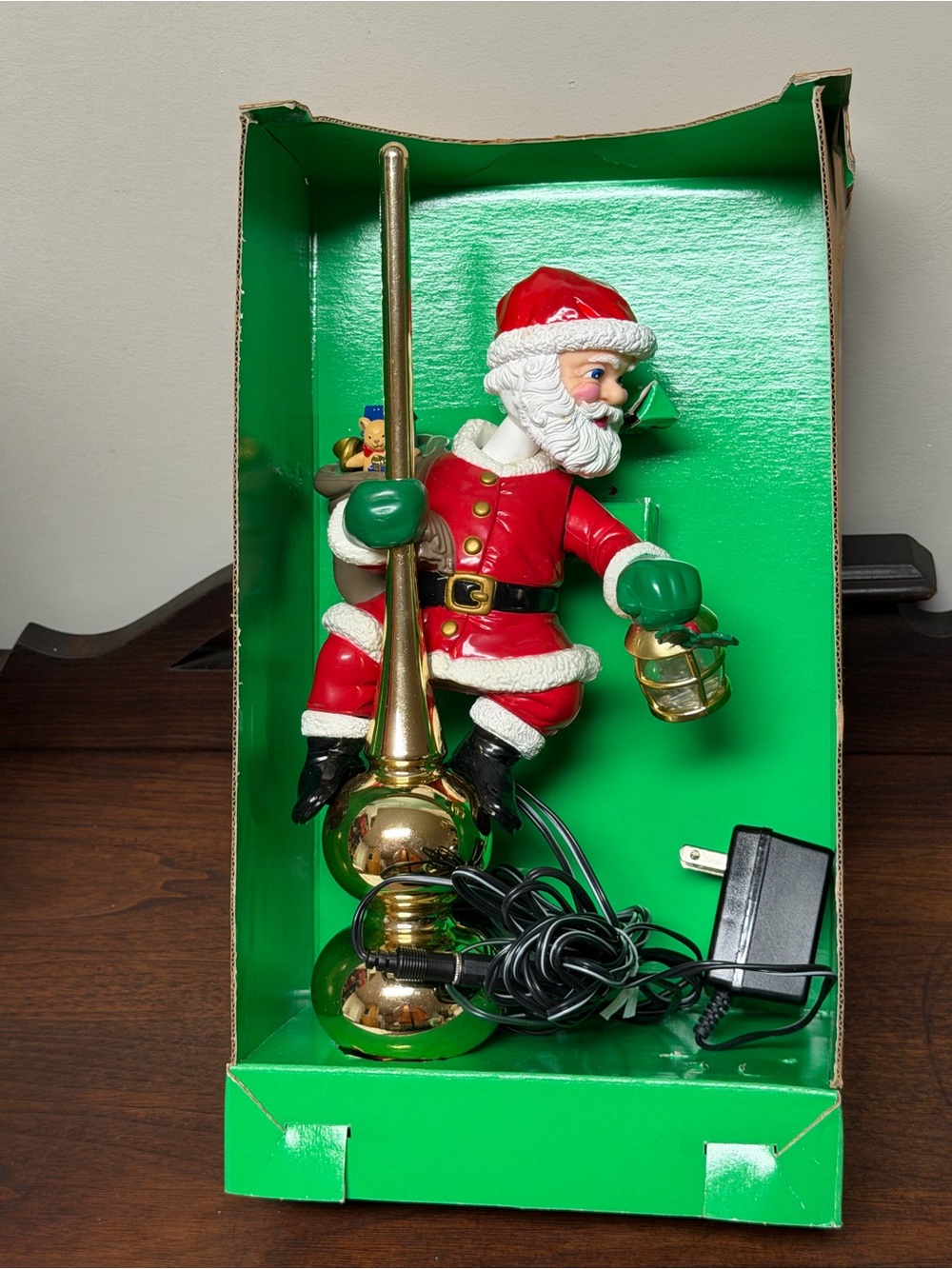 Red Santa Figurine Holiday Lamp - Festive Home Holiday Decor